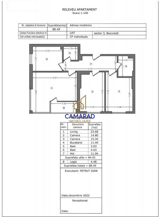 Apartament cu 3 camere de vânzare | Complex Splaiul Unirii 219 | Metrou 