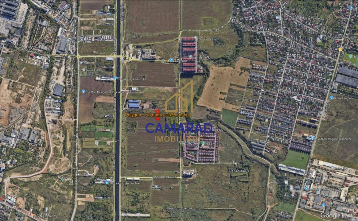 Teren intravilan 2.375 mp - SPLAIUL UNIRII - Popești-Leordeni 