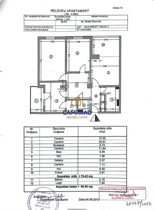 APARTAMENT 4 CAMERE - UNIRII – MATEI BASARAB | BLOC 2001 | PARCARE | BUNCAR