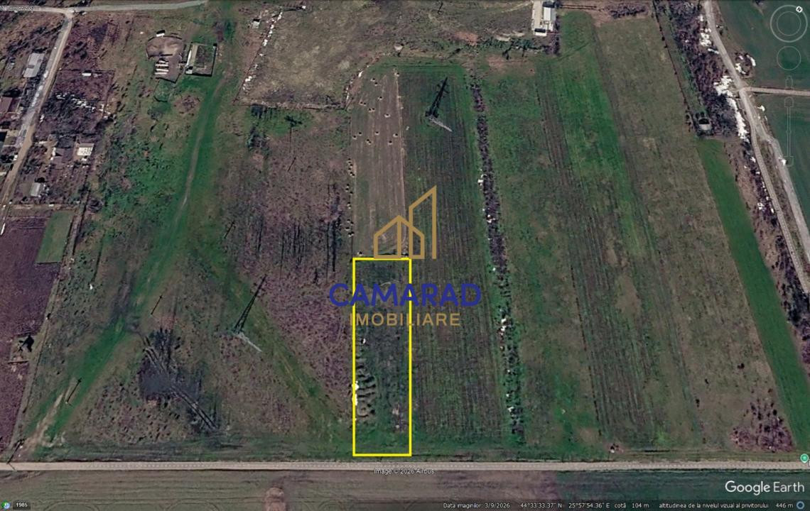 TEREN INTRAVILAN 3.870 MP – BUFTEA | ZONA TAMASI | FRONT STRADAL 32 ML