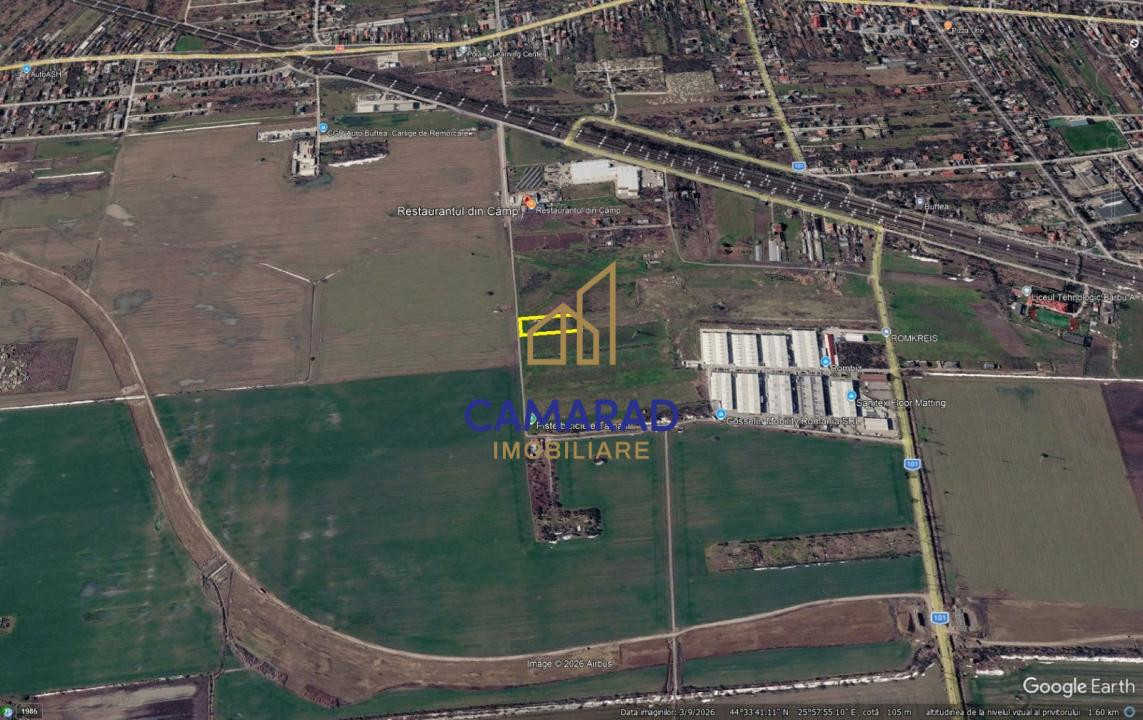 TEREN INTRAVILAN 3.870 MP – BUFTEA | ZONA TAMASI | FRONT STRADAL 32 ML