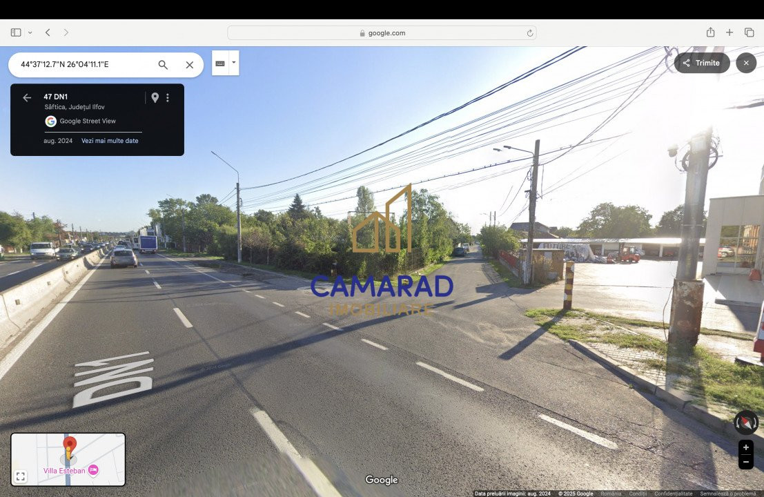 Teren intravilan de vânzare- deschidere DN1 55m | 2541 mp | Săftica, Balotești