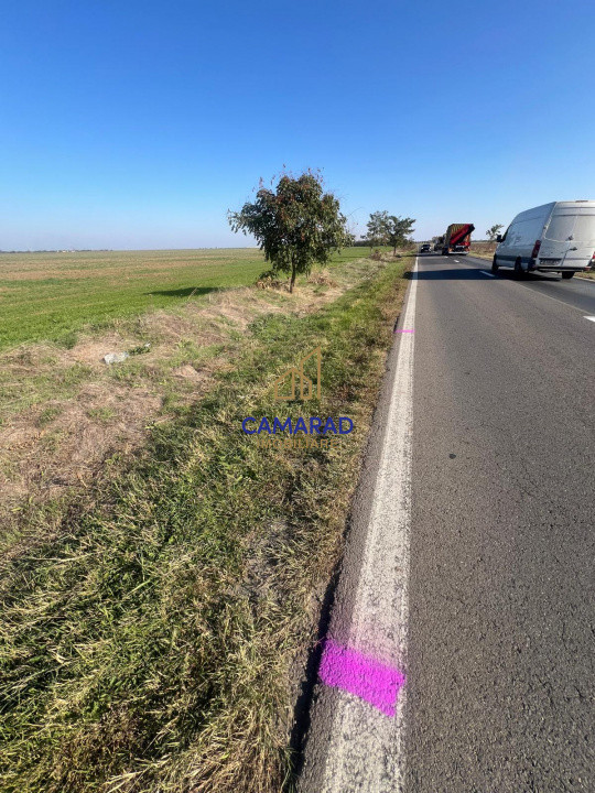 Teren de vanzare- deschidere DN4 138 m  –  Budesti, sat Gruiu - Calarasi