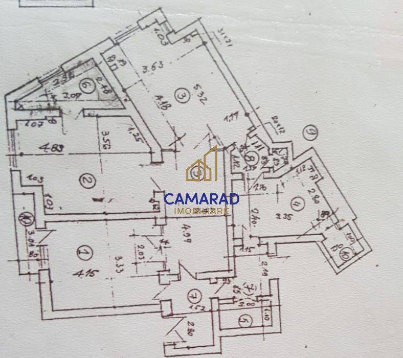 Apartament cu 3 camere de închiriat - Universitate - Rosetti