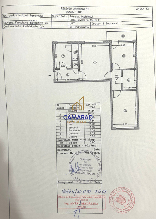 Apartament 3 camere – Metrou Basarab - Titulescu/Calea Grivitei