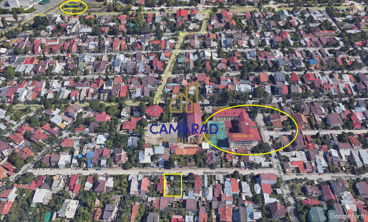 Teren 483 mp – Strada Galiceni 24 - Bucureștii Noi - metrou Laminorului