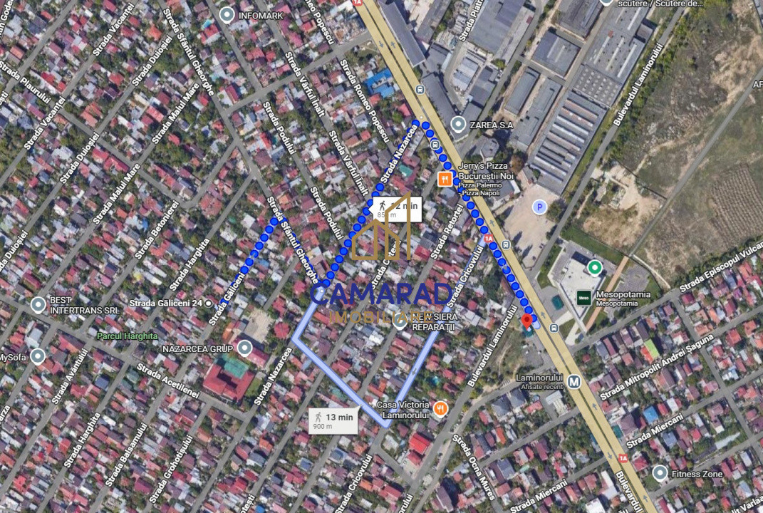 Teren 483 mp – Strada Galiceni 24 - Bucureștii Noi - metrou Laminorului