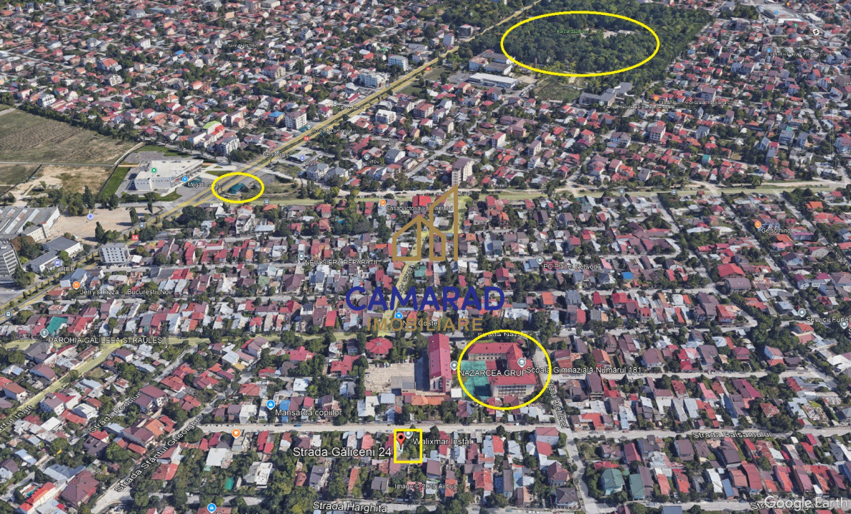 Teren 483 mp – Strada Galiceni 24 - Bucureștii Noi - metrou Laminorului