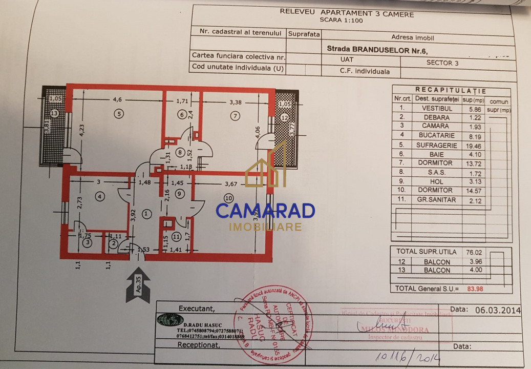 Apartament cu 3 camere de închiriat | Vitan Mall - Strada Branduselor