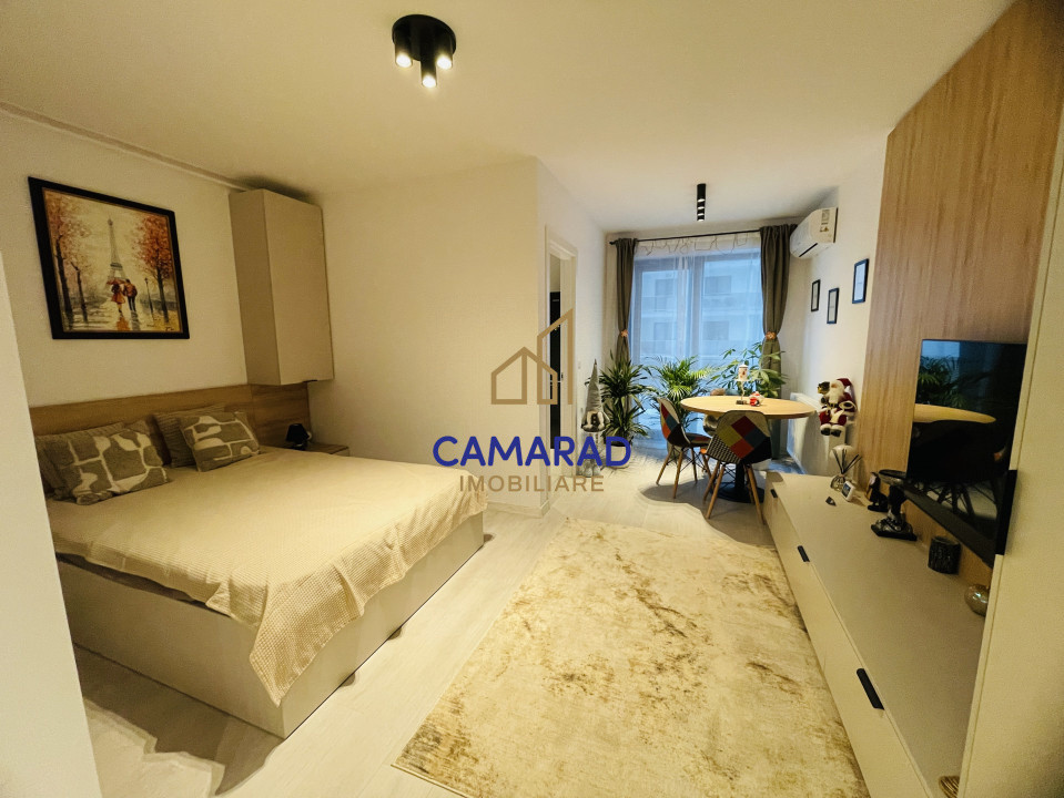 Garsoniera de închiriat Hils Brauner | Parcare  | Balcon | Metrou | Bloc 2023   